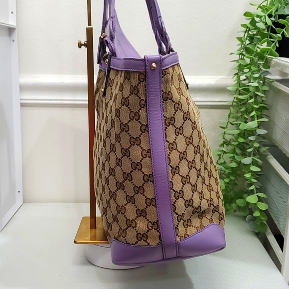 ๐ฎ๐นGucci Monogram XL Craft Lilac Tote and pouch set๐๐๐๐ - Picture 5 of 17